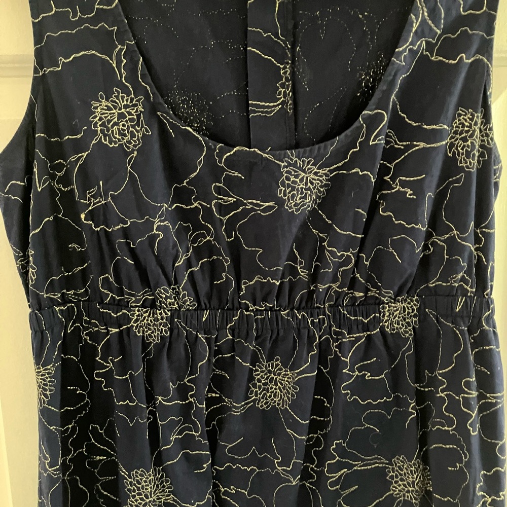 Essentials Navy Sleeveless Scoop Neck Sundress